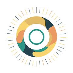 Abstract sun. Transparent PNG.