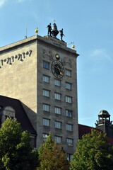 Glockenspiel auf dem Kroch-Hochhaus in Leipzig