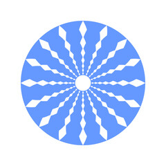 Abstract Blue Circle Pattern. Round Element for Design.