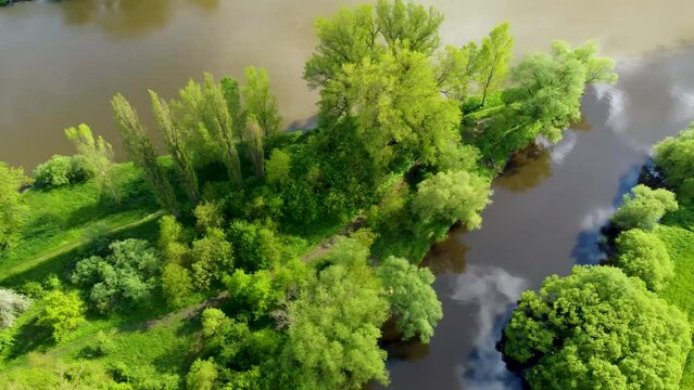 River Labe and Jizera confluence