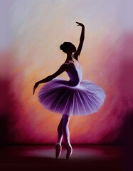 Drawing of a Dancing Girl - Ballerina