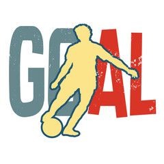 ootball poster, goal, football player