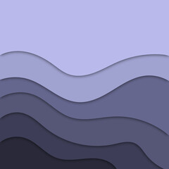 Cardboard layered 3d texture vector background. Gray Paper cat. eps 10