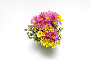 白バックの菊の花束