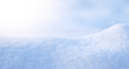 Snowdrift like natural podium from snow for mockup display or presentation of products. Advertising...