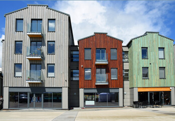 Quayside development buildings at Woodbridge Suffolk UK.
