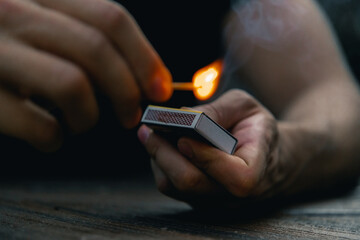 Match Being Struck Fire