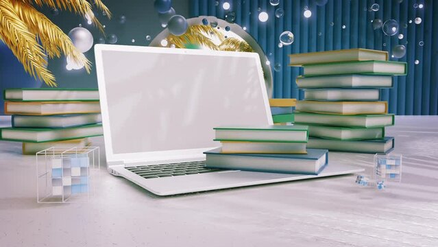 3D animation Media book library. Online Library, Distance Education.