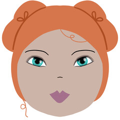 cartoon / comic portrait of a woman