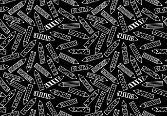 Cartoon school ornaments pencil seamless study pattern for kids clothes print and wrapping paper and fabrics