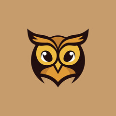 Wise Owl character mascot logo branding, for teaching, learning app or service. Clean vector illustration design.