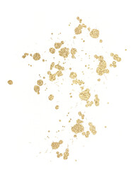 Gold splatter, isolated png transparent background graphic element