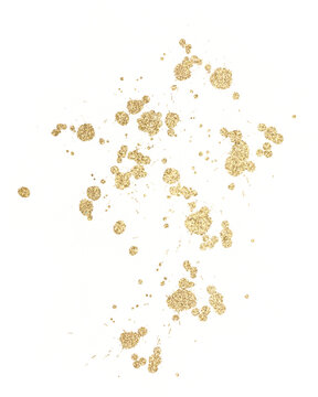 Gold Splatter, Isolated Png Transparent Background Graphic Element