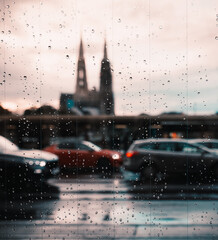 rain in the city