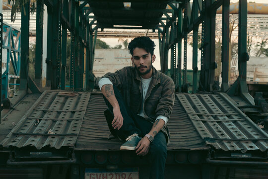 man sitting on the bench