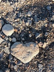 Heart shaped stone