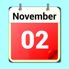 November 2 inscription on wooden blocks, space for writing