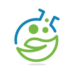 Logo lab for your company's business icon with natural concept