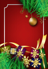 Christmas red background