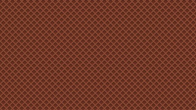 Waffle motion seamless pattern. Moving sideways. Waffle background. Waffles seamless pattern. Sweet and delicious food. 4K seamless loop video footage