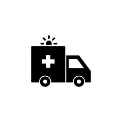Ambulance icon vector for web and mobile app. ambulance truck sign and symbol. ambulance car