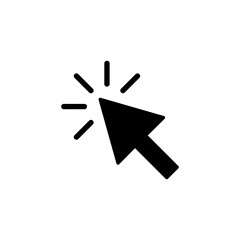 Click icon vector for web and mobile app. pointer arrow sign and symbol. cursor icon