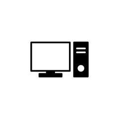 Computer icon vector for web and mobile app. computer monitor sign and symbol