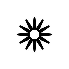 Sun icon vector for web and mobile app. Brightness sign and symbol.