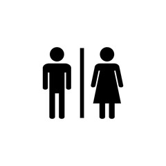 Toilet icon vector for web and mobile app. Girls and boys restrooms sign and symbol. bathroom sign. wc, lavatory