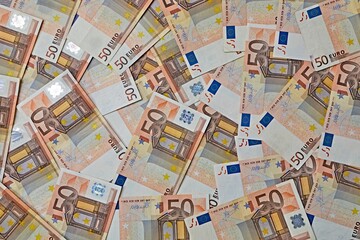 Fototapeta na wymiar Euro Banknotes Background
