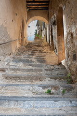 Italian stairs in a passageway