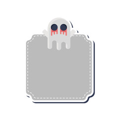 Halloween Ghost Cute Label Name Tag Illustration
