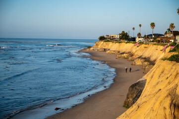 walking on the beach