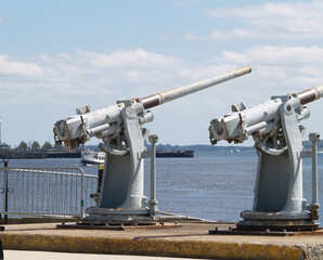 Naval Museum Boston Massachusetts Shore Battery Guns