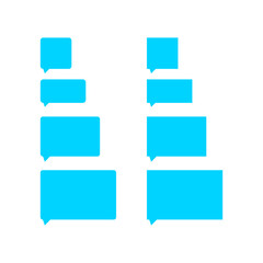 Smartphone message interface. Blue background. Simple design. Send message concept. Dialog frame. Vector illustration. Stock image. 