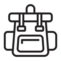 backpack line icon