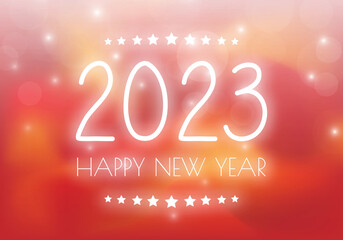 2023 happy new year. numbers minimalist style. vector linear numbers. design of greeting cards. vector illustration.