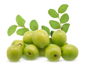 Jujube fruits isolated on white background