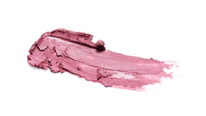 Obraz premium Smear of nude lipstick on white background