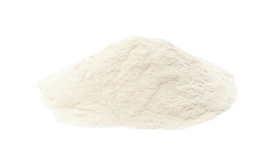 Pile of agar-agar powder isolated on white