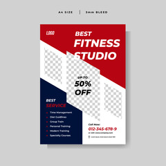 Modern Gym Fitness Flyer Vector template