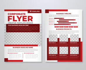 corporate flyer template use for business brochure and presentation