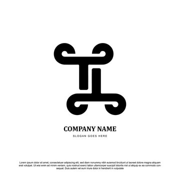Pillar TT monogram initials letter logo concept