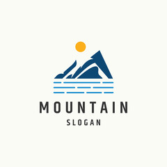 Mountain logo icon flat design template 