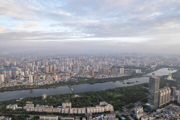 Nanning city buildings in Guangxi China