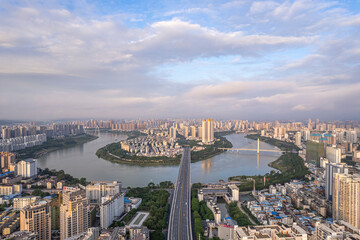 Obraz premium Nanning city buildings in Guangxi China