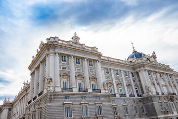 Fototapeta na wymiar Palacio Real de Madrid (The Royal Palace), the official residence of the Spanish Royal Family, Madrid, Spain.