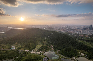 Nanning city buildings in Guangxi China