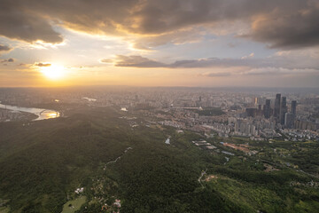 Nanning city buildings in Guangxi China