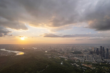 Nanning city buildings in Guangxi China